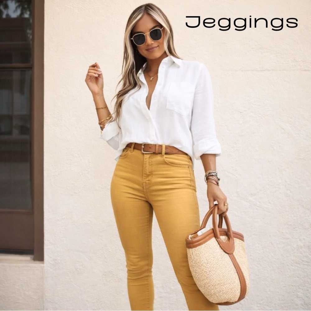 Women Jeggings Mustard Color/Jeggings/Stretch